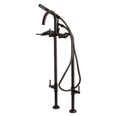 Aqua Vintage CCK8105DL Freestanding Tub Faucet with Supply Line, Stop Valve, Oil Rubbed Bronze CCK8105DL